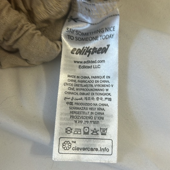 Ediikted Cargo Pants with Drawstring size small cotton, casual pants NWOT - Picture 7 of 7